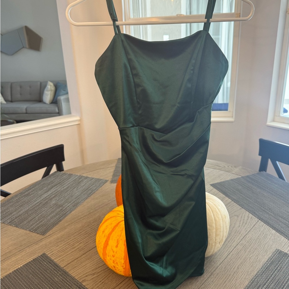 Emerald Sundae Dark Green Mini Dress